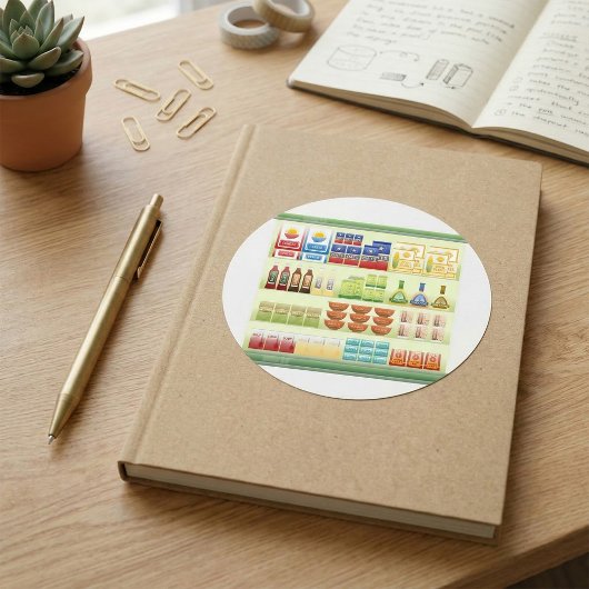 Stickers étagère de supermarché