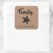 Stickers, étiquette cadeau de diplôme, été (Sac)