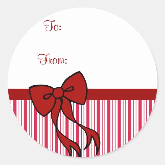 Stickers étiquette cadeau de la menthe de Noël (Devant)