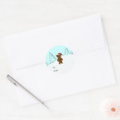Stickers étiquette cadeau de l'ours de Noël (Enveloppe)