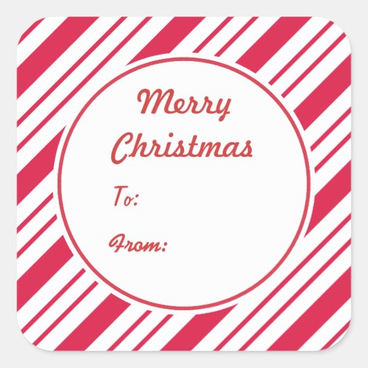 Stickers étiquette cadeau de menthe de Noël (Devant)