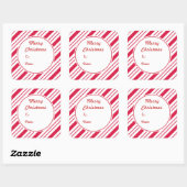 Stickers étiquette cadeau de menthe de Noël (Feuille)