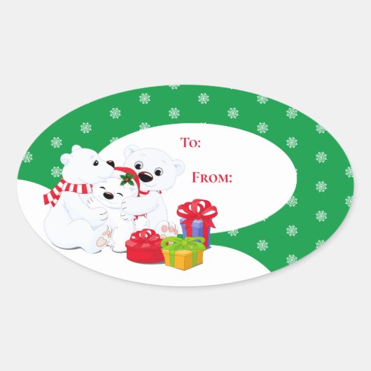 Stickers étiquette cadeau de Noël (Devant)
