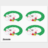 Stickers étiquette cadeau de Noël (Feuille)
