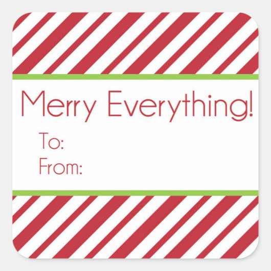 Stickers étiquette cadeau de Noël (Devant)