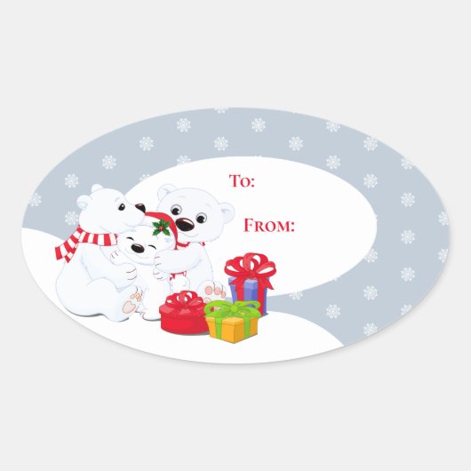 Stickers étiquette cadeau de Noël (Devant)