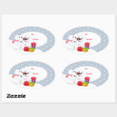 Stickers étiquette cadeau de Noël (Feuille)