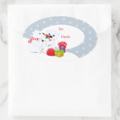 Stickers étiquette cadeau de Noël (Sac)