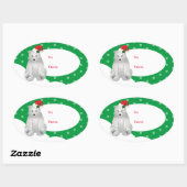 Stickers étiquette cadeau de Noël (Feuille)