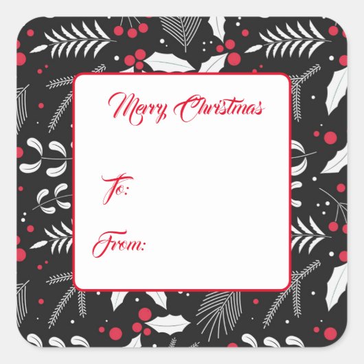 Stickers étiquette cadeau de Noël (Devant)