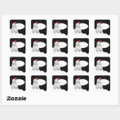 Stickers étiquette cadeau de Noël (Feuille)