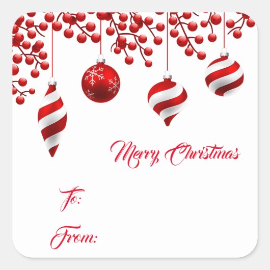 Stickers étiquette cadeau de Noël (Devant)