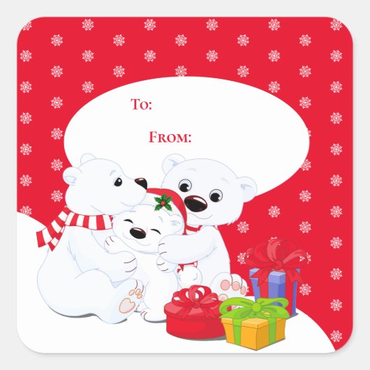 Stickers étiquette cadeau de Noël (Devant)