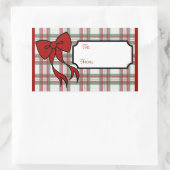 Stickers étiquette cadeau de Noël Bow (Sac)