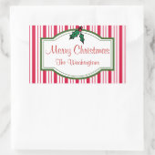 Stickers étiquette cadeau de Noël Holly personnali (Sac)