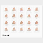 Stickers étiquette cadeau de Noël Joyeux (Feuille)