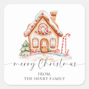 Stickers étiquette cadeau de Noël Joyeux