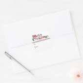 Stickers étiquette cadeau de Noël moderne rétro (Enveloppe)