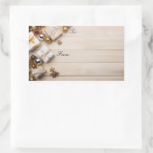 stickers étiquette cadeau de Noël or (Sac)