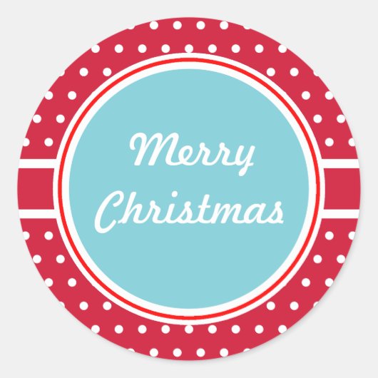 Stickers étiquette cadeau de Noël rétro (Devant)