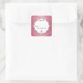 Stickers étiquette cadeau de Noël rose (Sac)