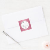 Stickers étiquette cadeau de Noël rose (Enveloppe)