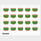 Stickers étiquette cadeau de Noël Stripe (Feuille)