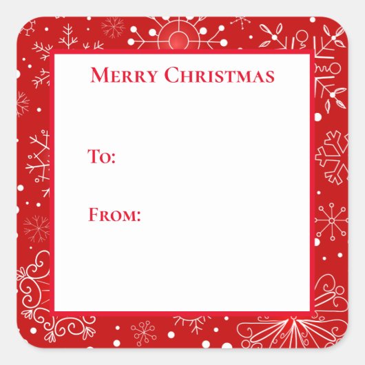Stickers étiquette cadeau de vacances (Devant)