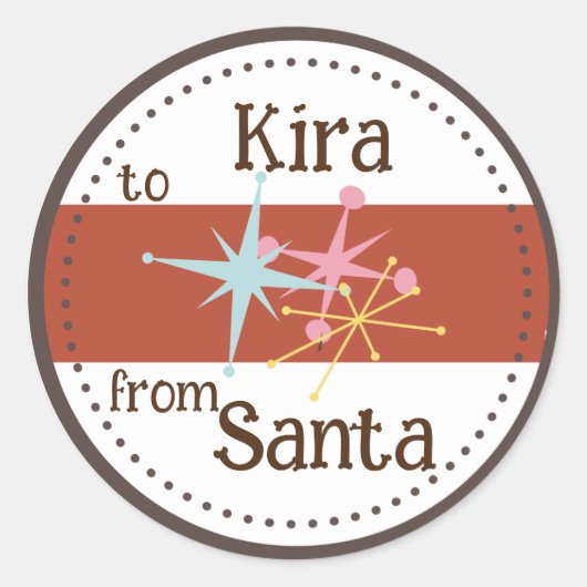 Stickers étiquette cadeau de vacances pour étoiles (Devant)