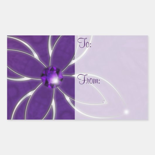 Stickers étiquette cadeau Dream in Amethyst (Devant)