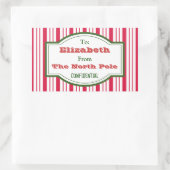 Stickers étiquette cadeau du pôle Nord personnalis (Sac)