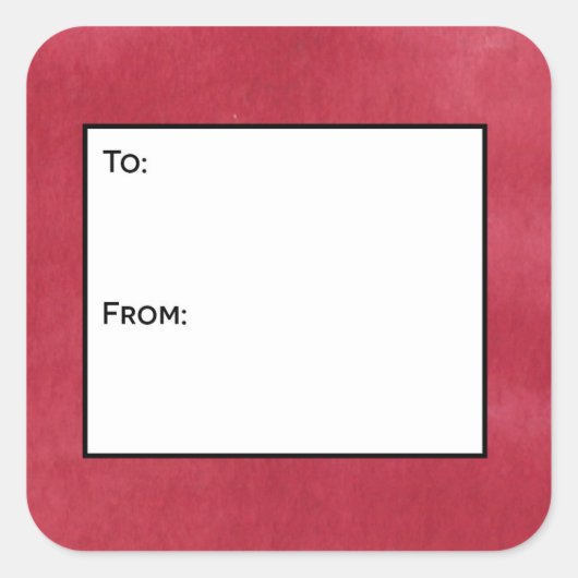 Stickers étiquette cadeau en verre rouge (Devant)