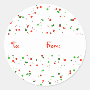 Stickers étiquette cadeau Festive Dot Holiday