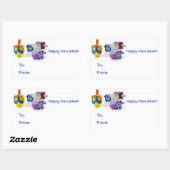 Stickers Étiquette cadeau Hanoukka heureux (Feuille)