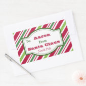 Stickers étiquette cadeau Père Noël personnalisé (Enveloppe)