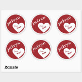 Stickers étiquette cadeau personnalisé (Feuille)