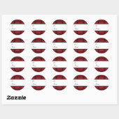 Stickers étiquette cadeau Red Plaid Holiday (Feuille)