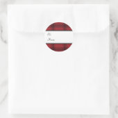 Stickers étiquette cadeau Red Plaid Holiday (Sac)