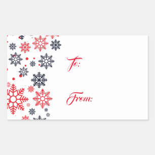 Stickers étiquette cadeau Snowflakes