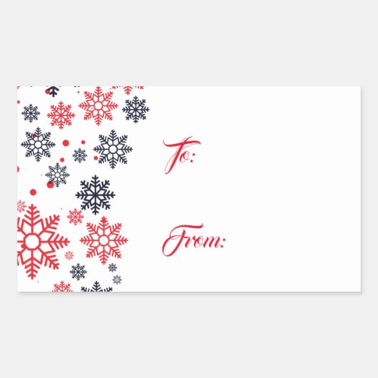 Stickers étiquette cadeau Snowflakes (Devant)