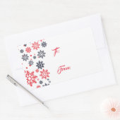Stickers étiquette cadeau Snowflakes (Enveloppe)