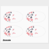 Stickers étiquette cadeau Snowflakes (Feuille)