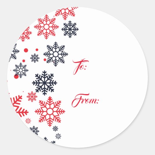 Stickers étiquette cadeau Snowflakes (Devant)
