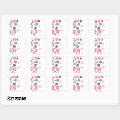 Stickers étiquette cadeau Snowflakes (Feuille)
