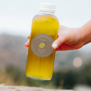 Stickers Étiquette citron rustique pour citronnade