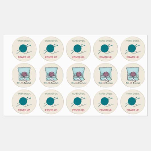 Stickers Étiquette Crochet (Feuille)