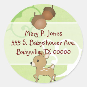 Stickers Étiquette de adresse Baby Fawn
