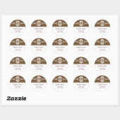 Stickers Étiquette de adresse Brown Et Blanc (Feuille)