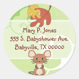Stickers Étiquette de adresse pour souris bébé