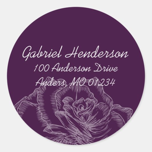 Stickers Étiquette de adresse rose (Devant)